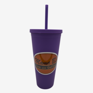 purple tumbler for coffee or iced drinks